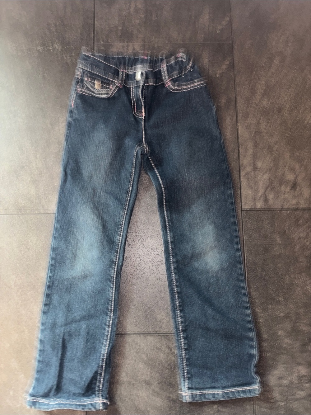 Gymboree Dark Blue Kids Elastic Waist Denim Pants - Blue